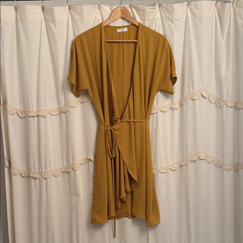 Babaton Gold Wrap Dress
